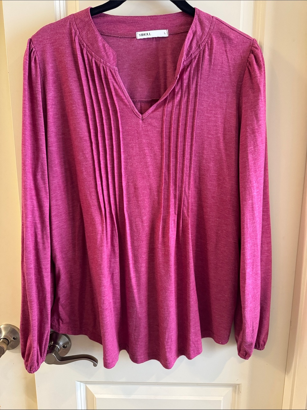 Heathered Magenta Top